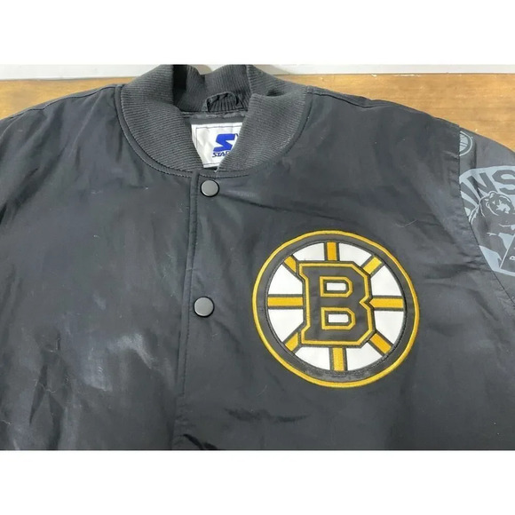 Starter NHL Boston Bruins Quilted Black Bombers Jacket Size XL NWT - Picture 6 of 14